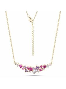 DI GIORGIO Pozłacany naszyjnik z elementem ozdobnym - dł. 40 cm rozmiar: onesize. Żółte naszyjniki DI GIORGIO, z cyrkonią, pozłacane. Za 152,62 zł.