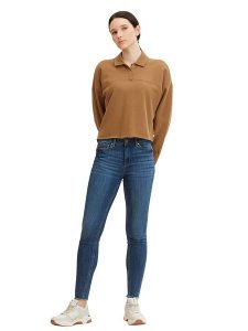 Tom Tailor Dżinsy - Skinny fit - w kolorze granatowym rozmiar: W28. Niebieskie jeansy Tom Tailor, bez wzorów, z podwyższonym stanem. Za 92,42 zł.