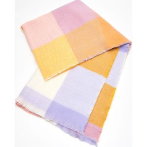 Szalik w kratę - Wielobarwny. Szaliki marki TRIBORD. W wyprzedaży za 19,99 zł.