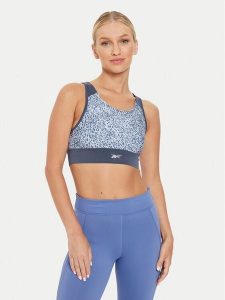 Reebok Biustonosz top Running AOP 100076052 Szary Regular Fit. Szare topy Reebok, l, bez wzorów, z syntetyku, bez kołnierzyka, bez ramiączek. Za 119,99 zł.