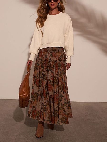 Milan Kiss Spódnica w kolorze brązowym rozmiar: XL. Brązowe spódnice Milan Kiss, xl, bez wzorów, maxi. Za 170,07 zł.