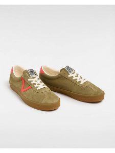 Vans Skórzane sneakersy w kolorze khaki rozmiar: 44,5. Brązowe trampki Vans, bez wzorów, bez zapięcia. Za 161,73 zł.