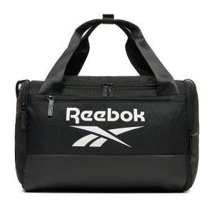 Torba sportowa Reebok. Czarne torby podróżne i sportowe Reebok, bez wzorów. Za 119,99 zł.