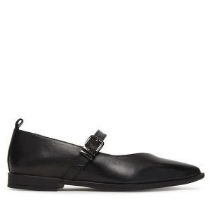 Półbuty Tamaris. Czarne półbuty Tamaris, bez wzorów, bez obcasa, na płaskiej podeszwie, bez zapięcia. Za 399,99 zł.