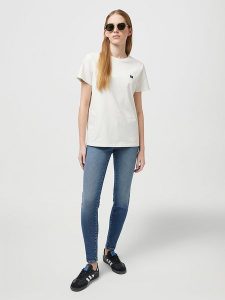 Wrangler Dżinsy - Skinny fit - w kolorze niebieskim rozmiar: W28/L32. Niebieskie jeansy Wrangler, z aplikacjami. Za 179,64 zł.