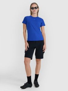 4F Spodenki rowerowe damskie - czarne M. Czarne spodenki sportowe 4f, l, bez wzorów, z elastanu, rowerowe. W wyprzedaży za 149,99 zł.
