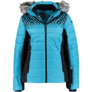 Stylowa kurtka narciarska Icepeak Vigevano dla kobiet. Niebieskie kurtki sportowe Icepeak, na zimę, bez wzorów, bez kaptura, narciarskie. Za 359,99 zł.