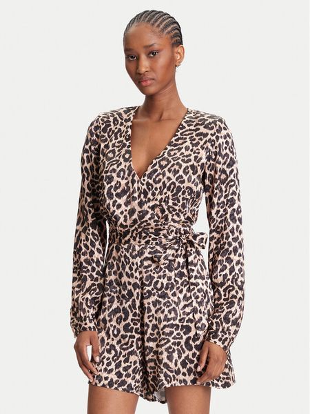 Guess Kombinezon W5YD09 WHCM0 Brązowy Regular Fit. Brązowe kombinezony Guess, xs, z aplikacjami, z wiskozy, bez kołnierzyka, bez ramiączek. Za 499,99 zł.