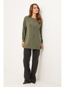 Soft Cashmere Sweter w kolorze khaki rozmiar: 34/36. Brązowe swetry oversize Soft Cashmere, z aplikacjami, z kaszmiru, bez ramiączek. Za 152,99 zł.