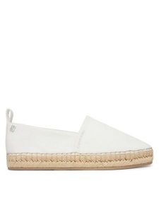 Calvin Klein Espadryle Oblique Espadrille Canvas HW0HW02931 Biały. Białe espadryle Calvin Klein, bez wzorów, z materiału, bez obcasa. Za 329,99 zł.