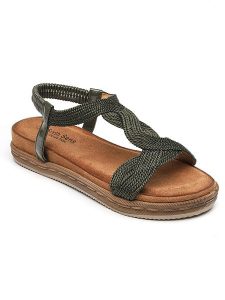 Sixth Sens Sandały w kolorze khaki rozmiar: 39. Brązowe sandały Sixth Sens, bez wzorów, z otwartym noskiem, bez obcasa, bez zapięcia. Za 121,99 zł.