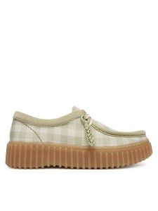 Clarks Półbuty Torhill Bee 26186299 Zielony. Zielone półbuty Clarks, bez wzorów, z materiału, bez obcasa, na płaskiej podeszwie, bez zapięcia. Za 441,99 zł.