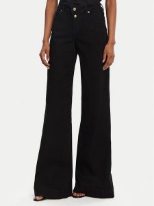 Versace Jeans Couture Jeansy 78HAB561 Czarny Wide Leg. Czarne jeansy Versace Jeans Couture, bez wzorów, z bawełny. Za 569,99 zł.
