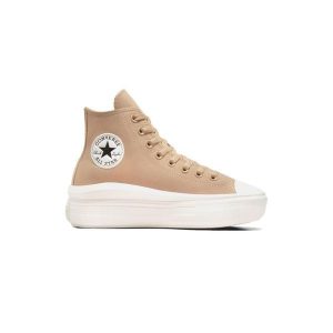 Trampki damskie Converse Chuck Taylor All Star Move Platform. Brązowe trampki Converse, bez wzorów, bez zapięcia. Za 299,99 zł.