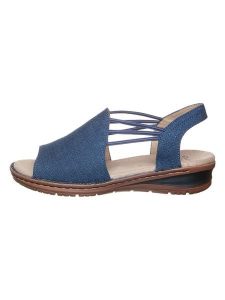 Ara Shoes Skórzane sandały w kolorze granatowym rozmiar: 41. Niebieskie sandały Ara Shoes, bez wzorów, z otwartym noskiem, bez obcasa, bez zapięcia. Za 137,10 zł.