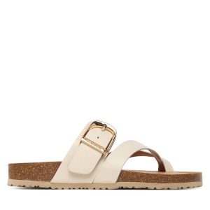 Japonki Tamaris. Białe klapki Tamaris, bez wzorów, bez obcasa. Za 329,99 zł.