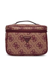 Guess Kosmetyczka Berta TWOB86 88039 Beżowy. Brązowe torebki klasyczne Guess, z aplikacjami, ze skóry, bez dodatków. Za 349,99 zł.