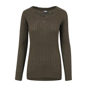 Długi Kombinezon Damski Z Szerokim Dekoltem. Zielone kombinezony Urban Classics, l, bez wzorów, bez kołnierzyka, bez ramiączek, długie. Za 120,99 zł.