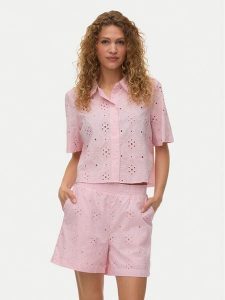 Vero Moda Koszula Eliza 10342754 Różowy jasny Regular Fit. Czerwone koszule Vero Moda, m, bez wzorów, z bawełny, bez kołnierzyka, bez ramiączek. Za 159,99 zł.