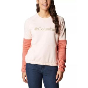 Bluza dresowa turystyczna damska Columbia Windgates Crew. Czerwone bluzy Columbia, l, bez wzorów, z dresówki, bez kaptura. W wyprzedaży za 279,00 zł.
