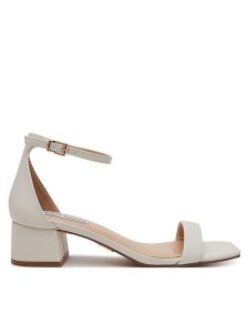 Steve Madden Sandały Gena SM11003579 Écru. Sandały Steve Madden, bez wzorów, ze skóry, bez obcasa, na słupku, bez zapięcia. Za 359,99 zł.
