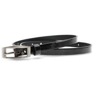 Czarny Skórzany Pasek Damski Armodo. Czarne paski Armodo, bez wzorów, z jeansu, eleganckie. Za 69,00 zł.