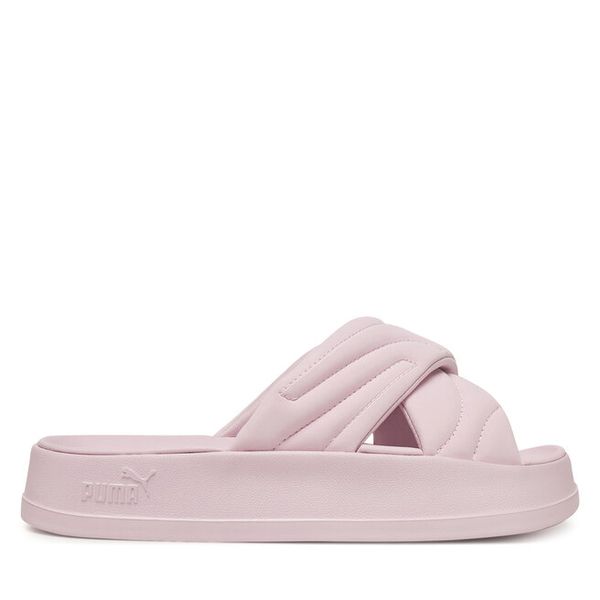 Klapki Puma. Czerwone klapki Puma, bez wzorów, bez obcasa. Za 269,99 zł.