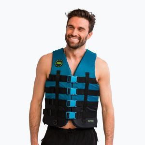 Kamizelka asekuracyjna JOBE 4 Buckle Life Vest. Niebieskie kamizelki JOBE, s, bez wzorów, bez kołnierzyka, bez ramiączek, bez kaptura. Za 319,99 zł.