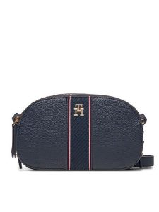 Tommy Hilfiger Torebka Th Legacy Camera Bag AW0AW16898 Granatowy. Niebieskie listonoszki TOMMY HILFIGER, bez wzorów, ze skóry, bez dodatków. Za 289,99 zł.