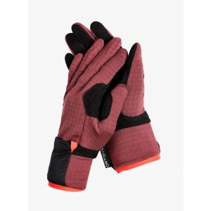 Rękawice skiturowe damskie Ortovox Fleece Grip Cover Glove. Czerwone rękawiczki ORTOVOX, bez wzorów. Za 203,99 zł.