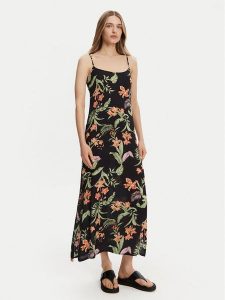 Roxy Sukienka letnia ERJWD03885 Czarny Regular Fit. Czarne kombinezony Roxy, na lato, m, bez wzorów, z wiskozy, bez kołnierzyka, bez ramiączek. Za 129,99 zł.