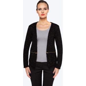 Kardigan w kolorze czarnym. Kardigany marki Far Far Fashion. W wyprzedaży za 74,95 zł.