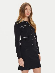Motivi Kardigan M4566100874N Czarny Regular Fit. Czarne kardigany Motivi, z wiskozy. Za 219,99 zł.