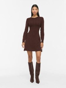 Vila Sukienka "Kerry" w kolorze brązowym rozmiar: XL. Brązowe sukienki Vila, xl, bez wzorów, bez kołnierzyka, bez ramiączek, mini. Za 144,95 zł.