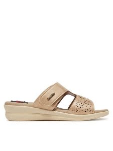 Go Soft Klapki LAH3T9092-5 Beżowy. Brązowe klapki Go Soft, bez wzorów, z materiału, bez obcasa. Za 119,99 zł.