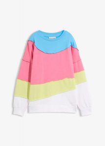 Bluza z miękkiej mieszanki bawełny. Czerwone bluzy bonprix, bez wzorów, z bawełny, bez kaptura. Za 59,99 zł.