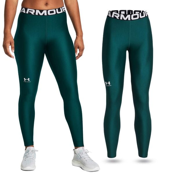 Legginsy treningowe damskie UNDER ARMOUR szybkoschnące termoaktywne. Zielone legginsy Under Armour, bez wzorów. W wyprzedaży za 120,82 zł.