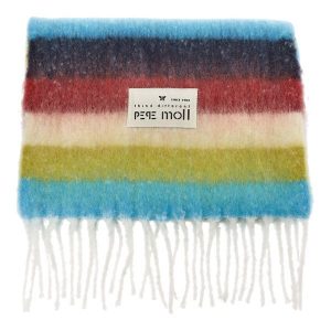 Kolorowy Damski Ciepły Szal Pepe Moll. Białe szaliki Pepe Moll, na zimę, bez wzorów, z dzianiny. Za 129,00 zł.