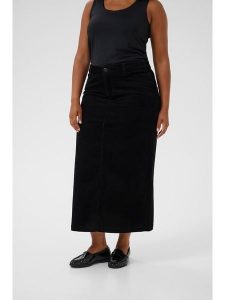 KAFFE curve Spódnica sztruksowa w kolorze czarnym rozmiar: 50. Czarne spódnice KAFFE curve, na co dzień, bez wzorów, z bawełny, maxi. Za 104,99 zł.