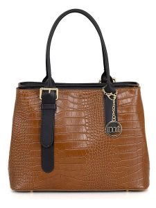 Mia Tomazzi Skórzana torebka "Berengario" w kolorze czarno-jasnobrązowym - 31 x 24 x 11 cm rozmiar: onesize. Brązowe torebki klasyczne Mia Tomazzi, bez wzorów, z materiału, przez ramię, bez dodatków. Za 347,99 zł.