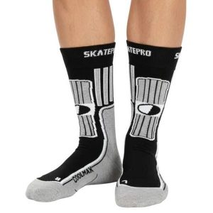 Odzież Skarpety unisex SkatePro Coolmax Inline Skarpety 2-Pak - Czarny - 43-45. Biała skarpetki SKATEPRO, bez wzorów. Za 124,99 zł.