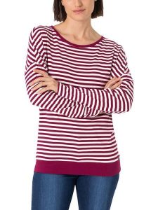 Timezone Koszulka w kolorze ciemnoczerwono-białym rozmiar: M. Białe bluzki Timezone, m, bez wzorów, z bawełny, bez kołnierzyka, bez ramiączek. Za 73,95 zł.