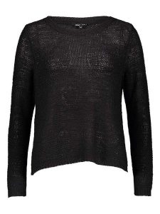 ONLY Sweter w kolorze czarnym rozmiar: M. Czarne swetry oversize ONLY, m, bez wzorów, ze splotem, bez ramiączek. Za 70,24 zł.