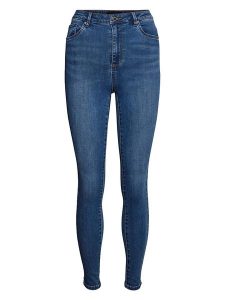Vero Moda Dżinsy "Sophia" - Skinny fit - w kolorze niebieskim rozmiar: M/L30. Niebieskie jeansy Vero Moda, z aplikacjami, ze skóry, z podwyższonym stanem. Za 138,33 zł.