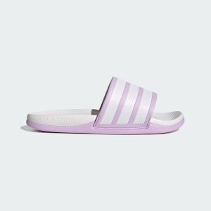 KLAPKI ADILETTE COMFORT 2.0. Białe klapki ADIDAS, bez wzorów, z materiału, bez obcasa. Za 139,30 zł.