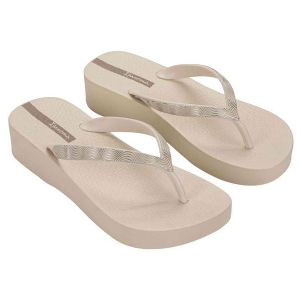 Japonki damskie Ipanema Mesh X Plat. Brązowe klapki Ipanema, bez wzorów, z meshu, bez obcasa. Za 79,99 zł.