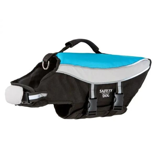 Kamizelka kapok na wodę dla psa PUPIL II niebieska. Niebieskie kamizelki AQUARIUS, bez wzorów, bez kołnierzyka, bez ramiączek, bez kaptura. Za 138,99 zł.