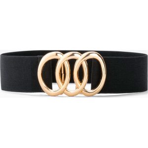 Pasek ze stretchem. Czarne paski bonprix, bez wzorów, eleganckie. Za 62,99 zł.