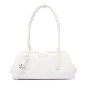 Torebka Calvin Klein. Białe torebki klasyczne Calvin Klein, bez wzorów, z nylonu, bez dodatków. Za 649,99 zł.