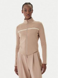 Guess Bluza V6GQ04 K2911 Beżowy Regular Fit. Brązowe bluzy Guess, l, z aplikacjami, z syntetyku, bez kaptura. Za 394,99 zł.